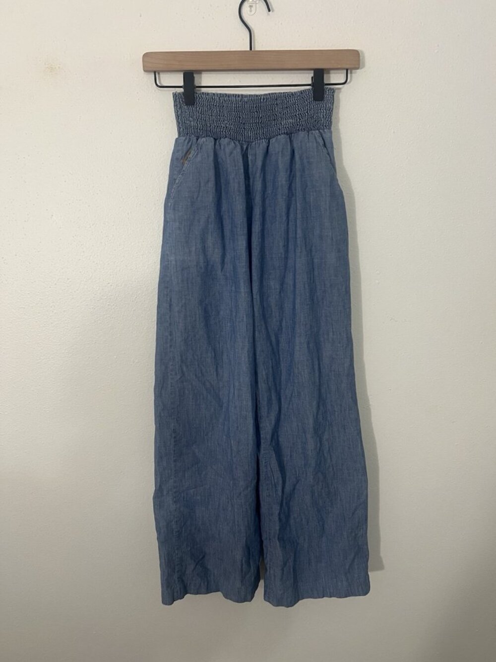 Birdwell Beach Britches Pants Wideleg Pockets High Rise Pullon Size Small
